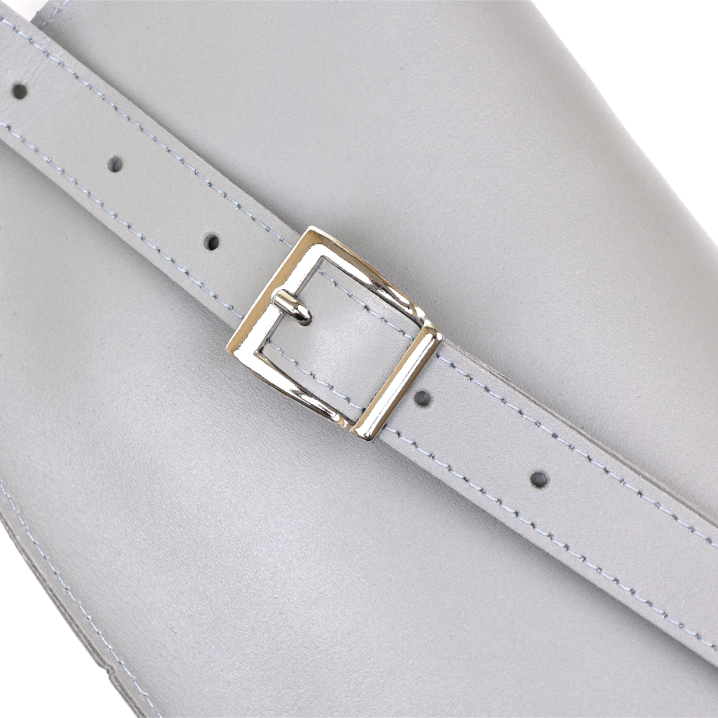 Сумка Shvigel Бананка з натуральної шкіри Сіра (16389) - зображення 7