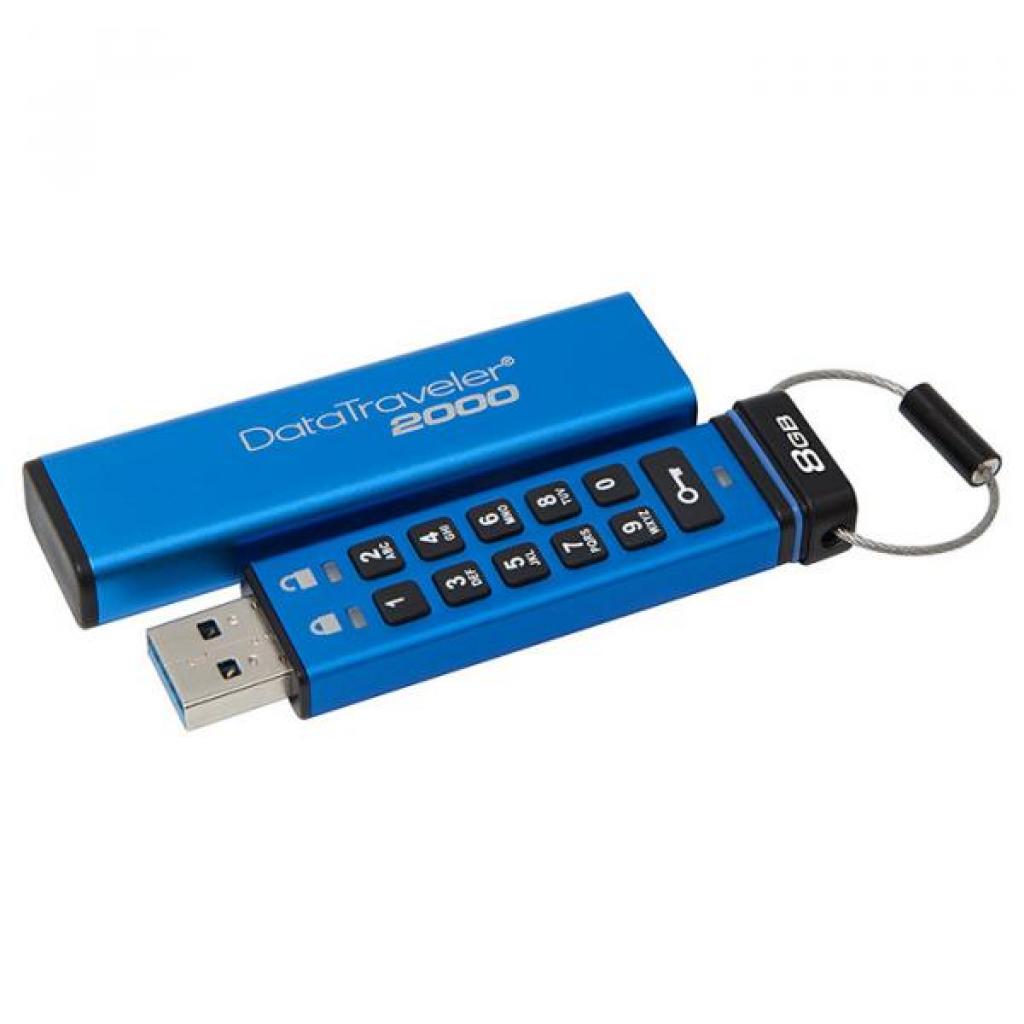 USB флеш накопичувач Kingston 8GB DataTraveler 2000 Metal Security USB 3.0 (DT2000/8GB) - зображення 3
