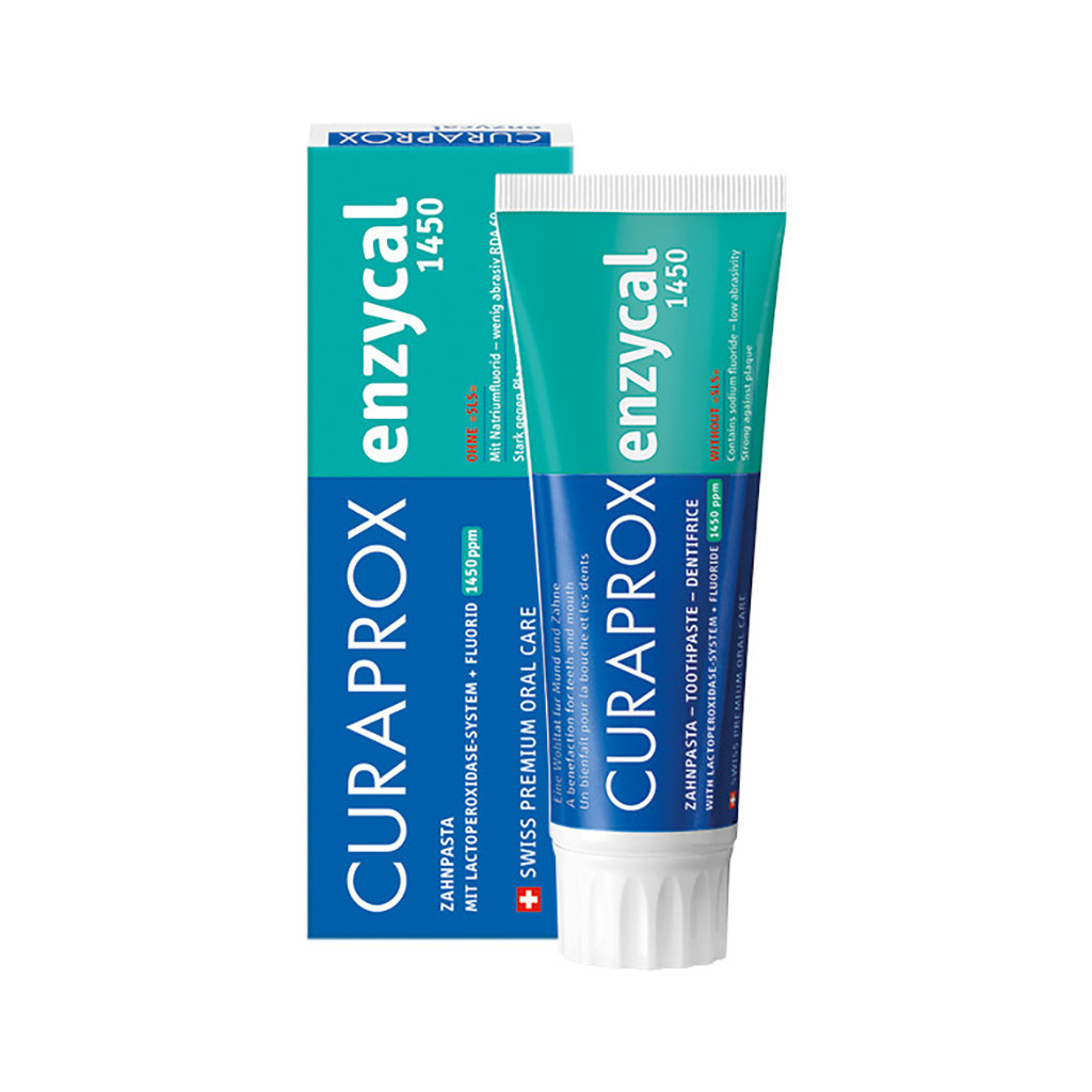 Зубна паста Curaprox Enzycal 1450 Ферментна З підвищеним вмістом фтору 75 мл (7612412070002) - зображення 2
