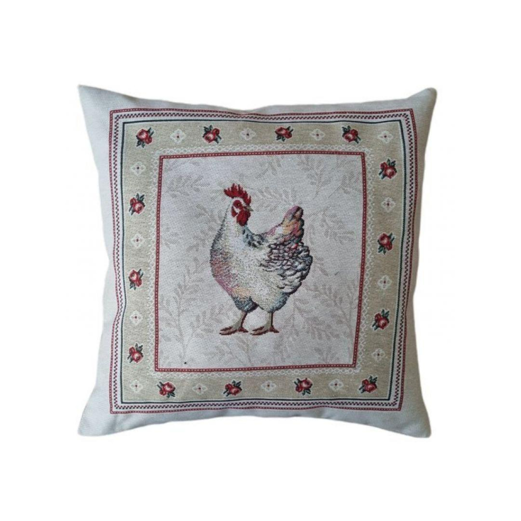 Наволочка Прованс декоративна Біла курочка 45х45 (026031) - изображение 1