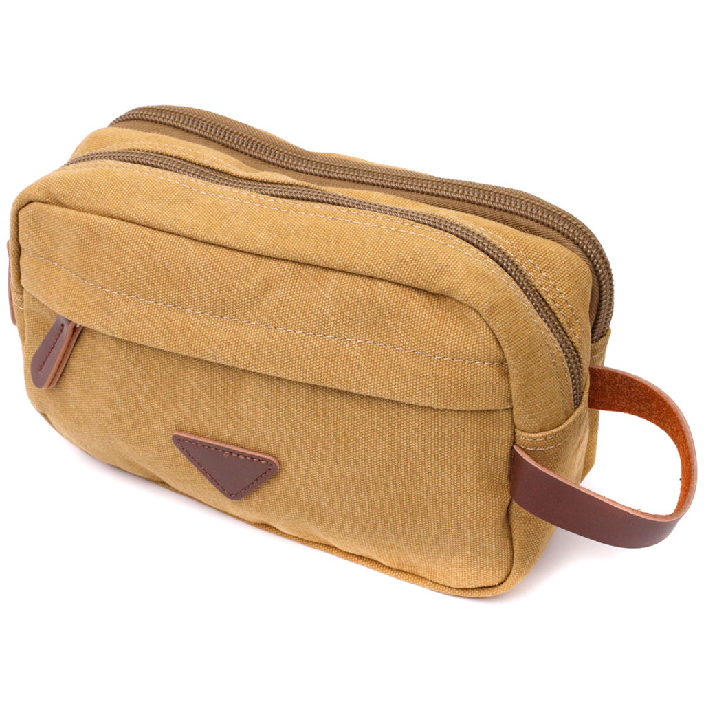 Сумка Vintage На два відділення з текстилю Пісочна (22232) - зображення 1