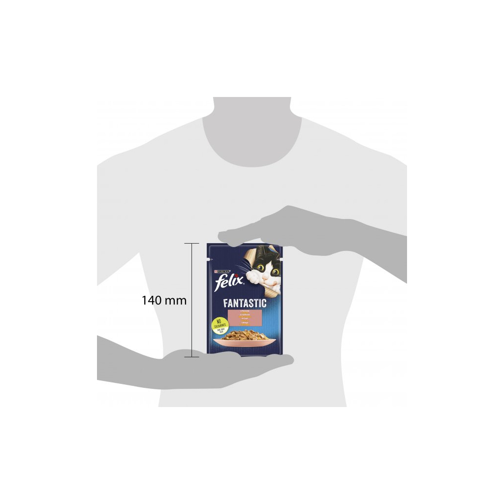 Вологий корм для кішок Purina Felix Fantastic з лососем у желе 85 г (7613039832912) - зображення 4