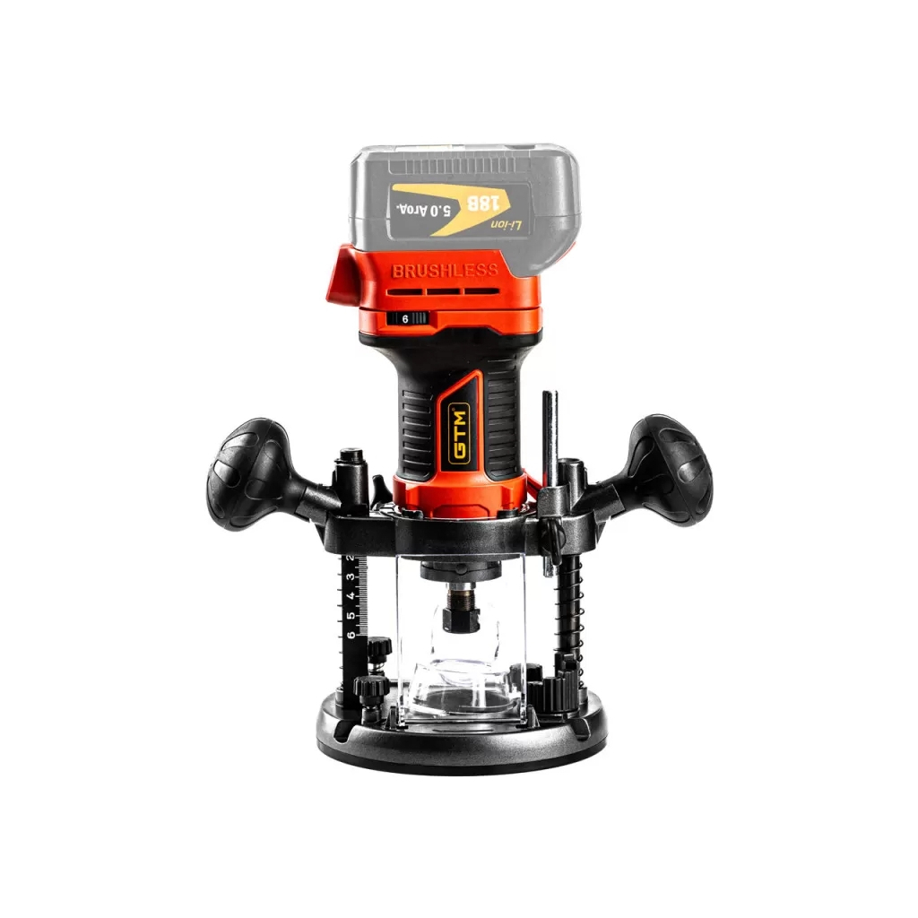 Фрезер GTM R18/55BL 8000-26000об/хв, цанга 6/8мм (без АКБ та ЗП) (R18/55BL) - изображение 1