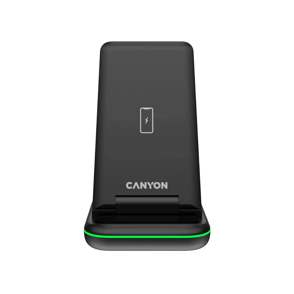 Зарядний пристрій Canyon WS- 304 Foldable 3in1 Wireless charger (CNS-WCS304B) - зображення 2