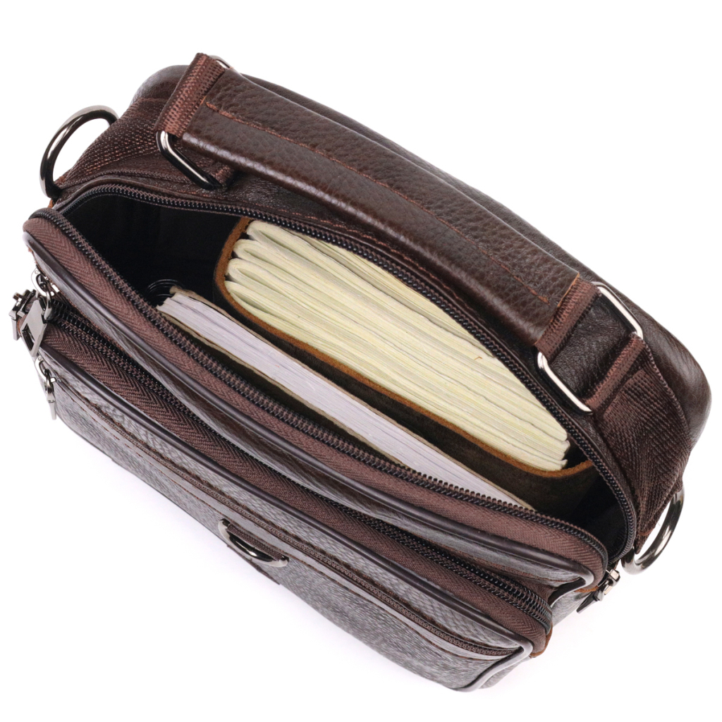 Сумка Vintage Шкіряна Коричнева (21272) - зображення 8