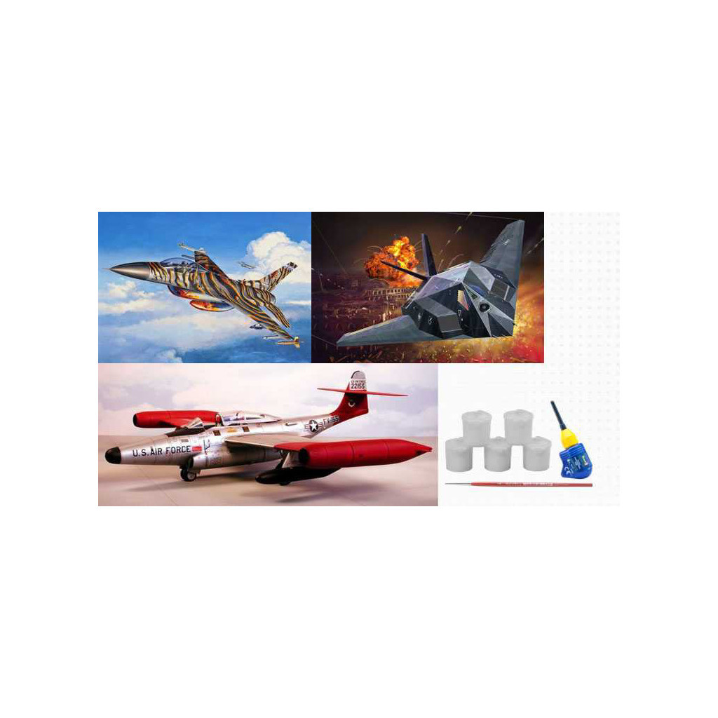 Збірна модель Revell набір до 75-ї річниці US Air Force 3 літаки рівень 4 , 1:72 (RVL-05670) - зображення 3