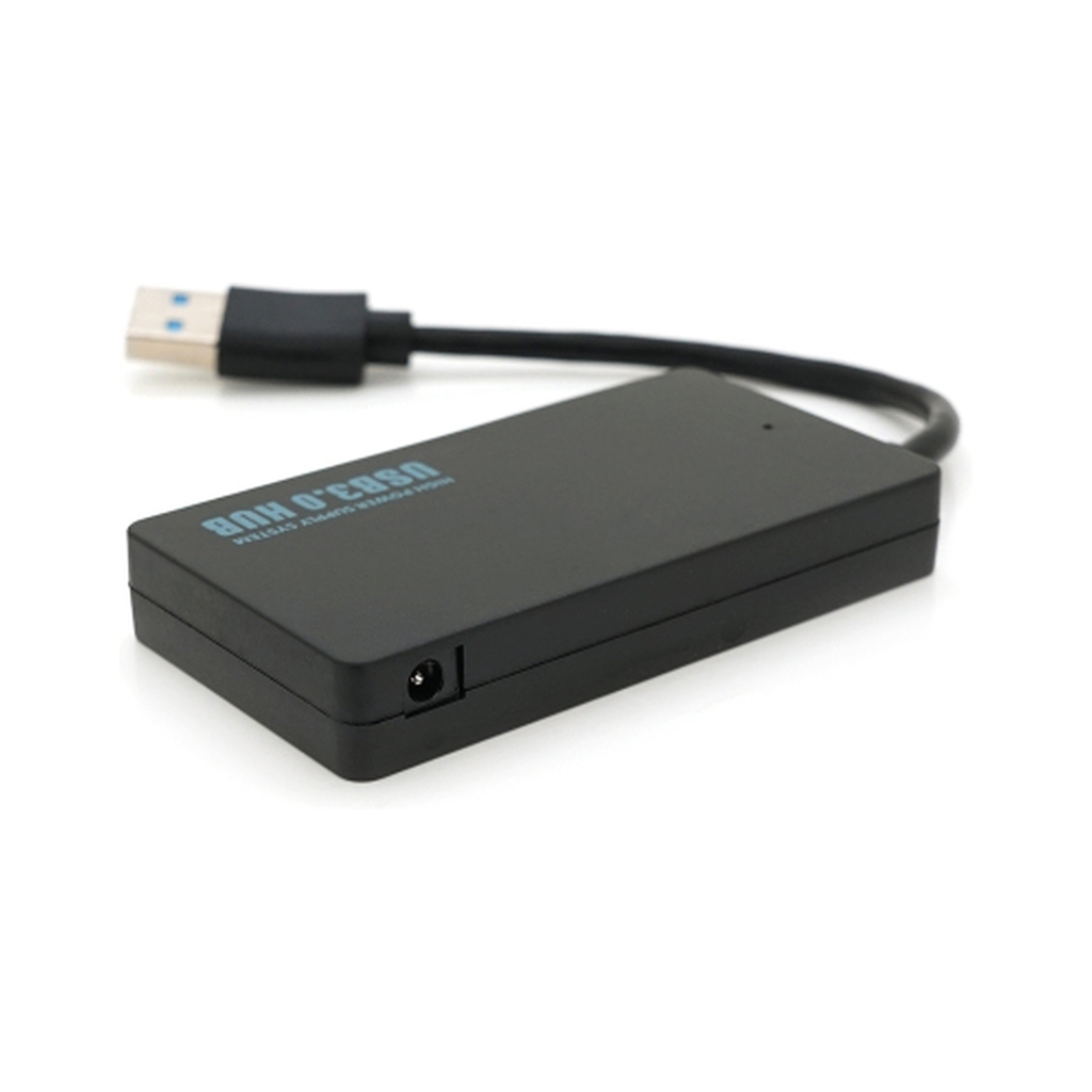 Концентратор Voltronic USB 3.0 to 4xUSB 0.14m flat black (YT-3HF4/2TB) - зображення 2