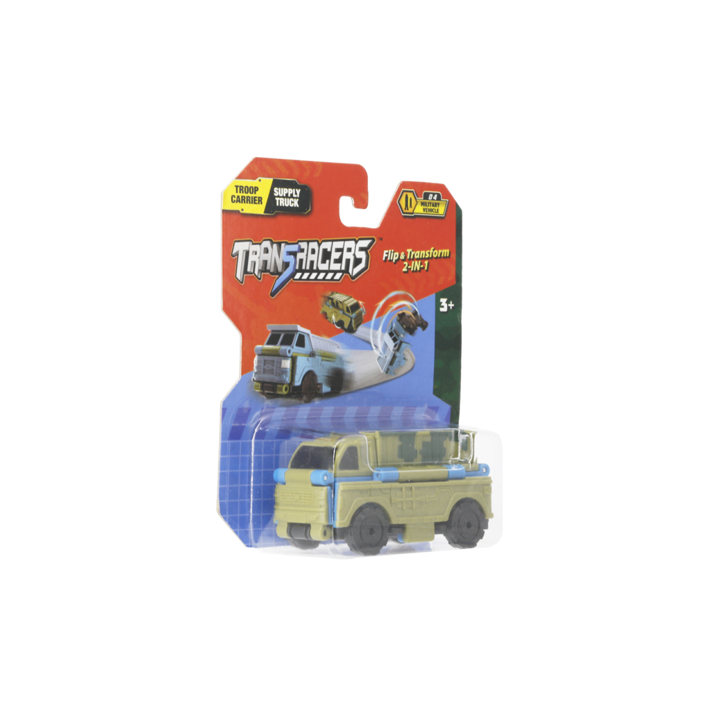 Машина TransRacers 2 в 1 Військова вантажівка & Самоскид (6586363) - зображення 2