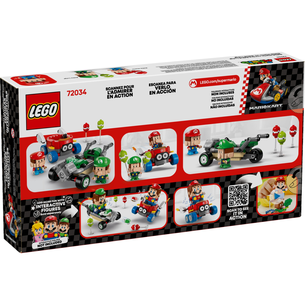 Конструктор LEGO Super Mario Mario Kart – Baby Mario vs. Baby Luigi (72034) - зображення 8