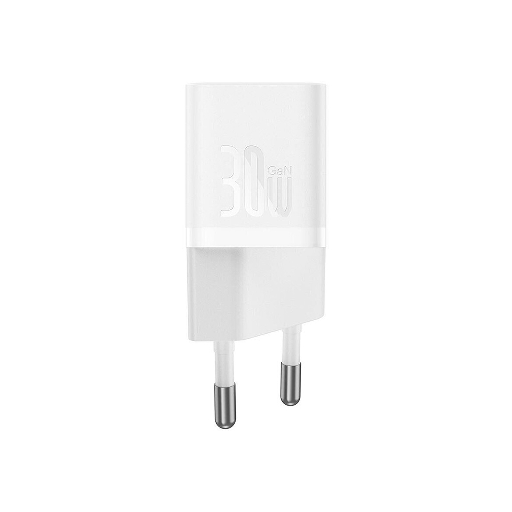 Зарядний пристрій Baseus GaN5 Fast Charger USB-C 30W + Cable 1.0m Type-C 100W white (P10110902213-00) - зображення 3