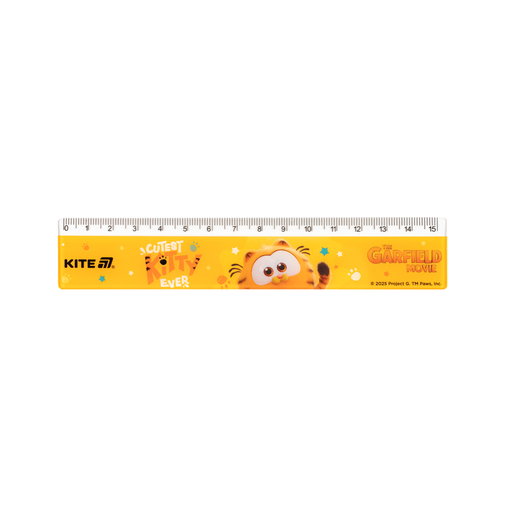 Лінійка Kite Garfield, 15 см (GF25-090) - изображение 1