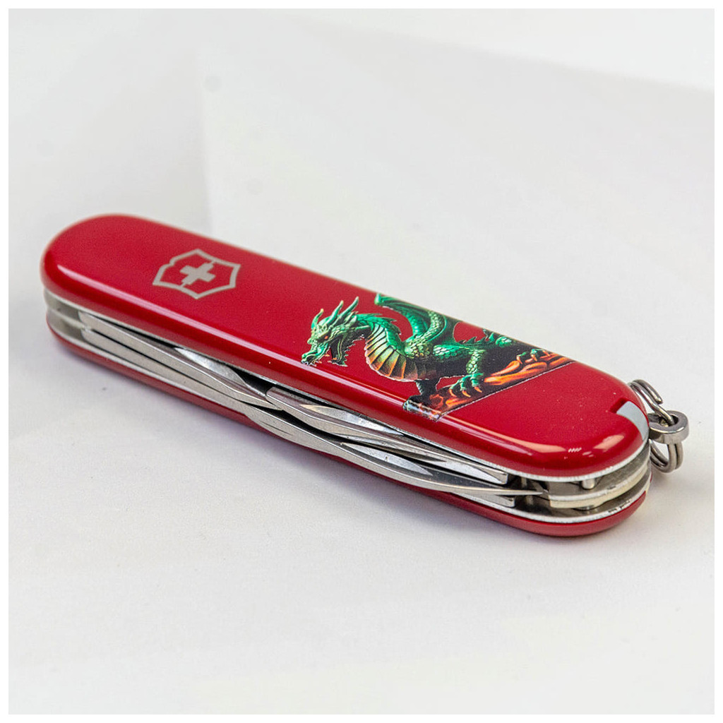 Ніж Victorinox Spartan Zodiac 91 мм Зелений дракон на дереві (1.3603_Z3350u) - зображення 3