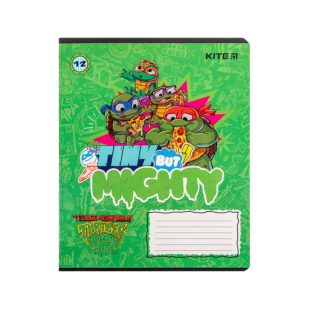 Зошит Kite Ninja Turtles, 12 аркушів, клітинка (NT24-232) - изображение 4