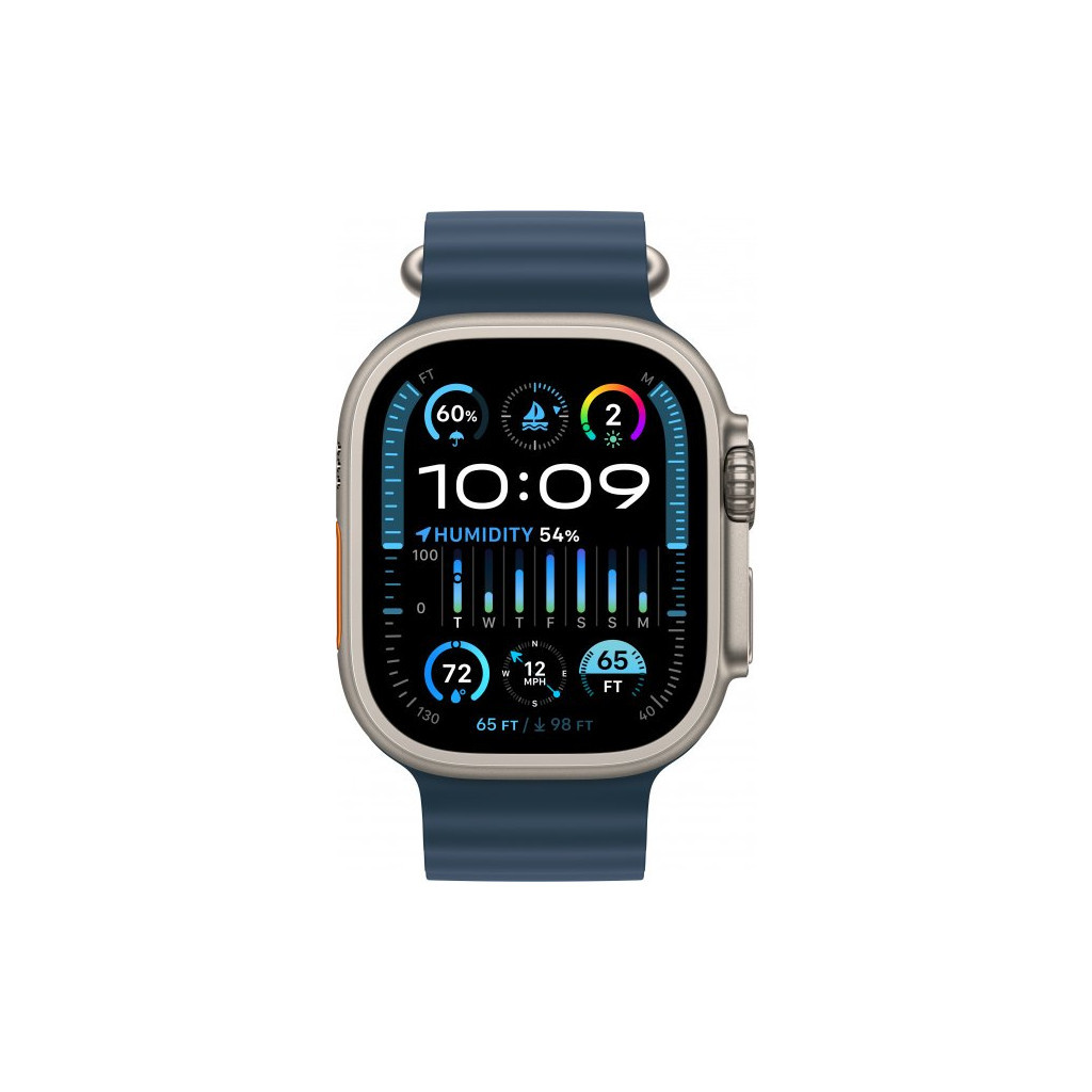 Смарт-годинник Apple Watch Ultra 2 GPS + Cellular, 49mm Titanium Case with Blue Ocean Band (MREG3UL/A) - зображення 2