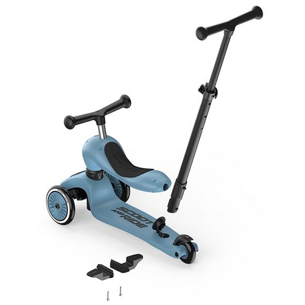 Самокат Scoot&Ride Highwaykick-1 Push and Go сіро-синій (SR-240527-STEEL) - зображення 10