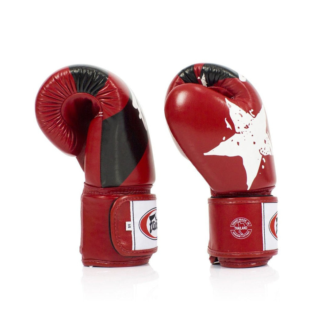 Боксерські рукавички Fairtex BGV1 Nation Print Red 12 унцій (бинти в комплекті) (BGV1_Print_12oz_Red) - зображення 5