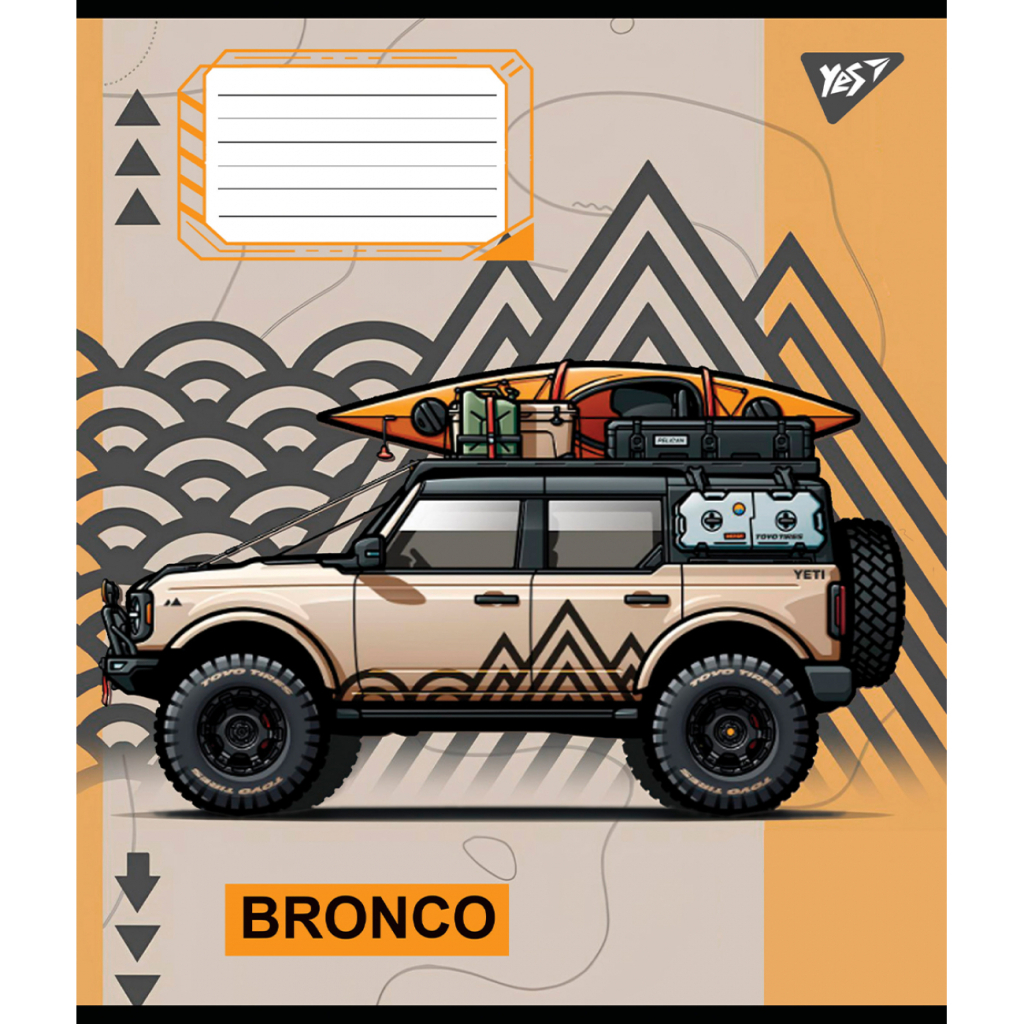 Зошит Yes Off road vehicle А5 48 аркушів клітинка (767372) - зображення 5