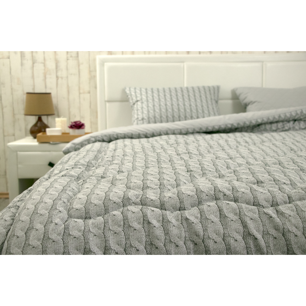 Ковдра Руно силіконова Grey Braid зима 200х220 (Р322.52_Grey Braid) - зображення 4