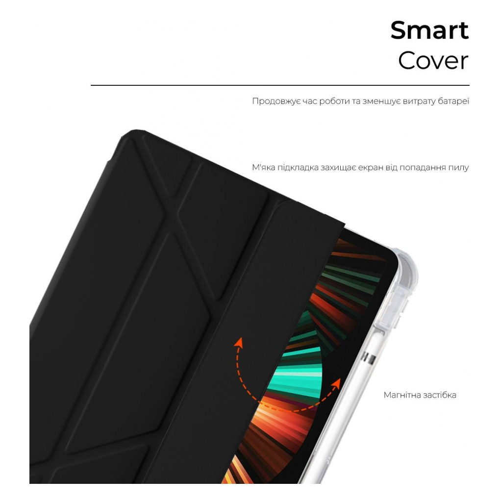 Чохол до планшета Armorstandart Y-type Case with Pencil Holder Apple iPad Pro 12.9 2020 / 2021 Black (ARM62320) - зображення 2