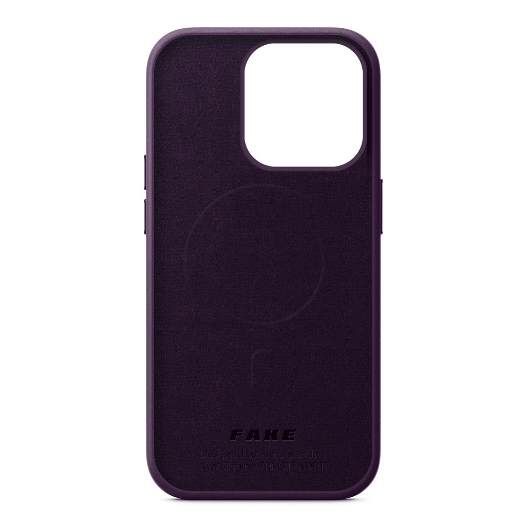 Чохол до мобільного телефона Armorstandart FAKE Leather Case Apple iPhone 14 Pro Dark Cherry (ARM64398) - зображення 2