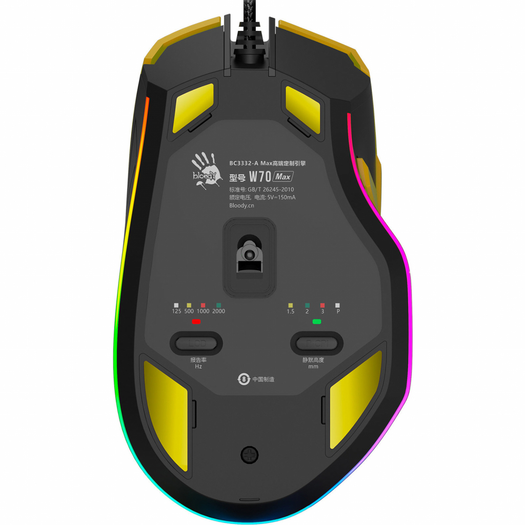 Мишка A4Tech Bloody W70 Max Punk Yellow (4711421963251) - зображення 7