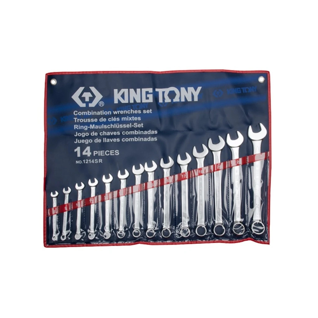 Ключ KING TONY ріжково-накидний, дюймовий 14 шт (1214SR) - зображення 1