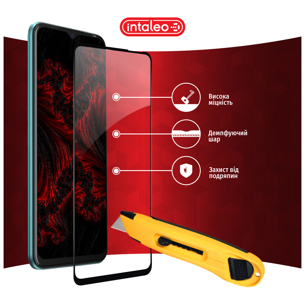 Скло захисне Intaleo Full Glue Tecno Spark 8C Black (1283126542480) - зображення 5