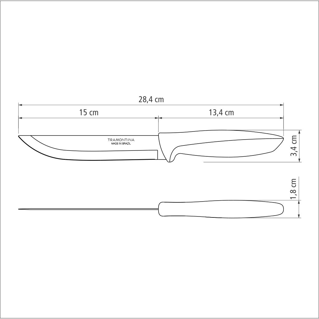 Кухонний ніж Tramontina Plenus Light Grey Meat 152 мм (23423/136) - зображення 5