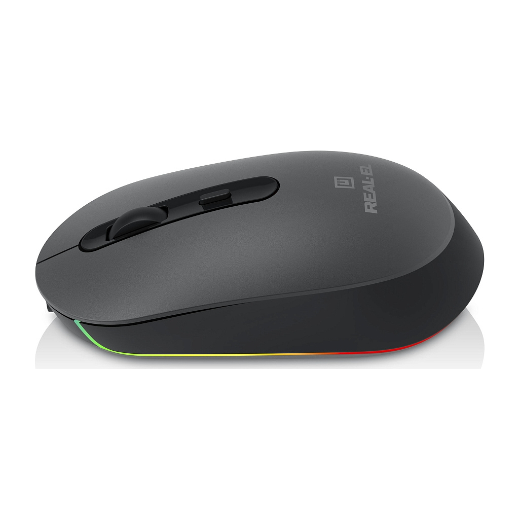 Мишка REAL-EL RM-470W Wireless/Bluetooth Dark Gray (EL123200049) - зображення 5