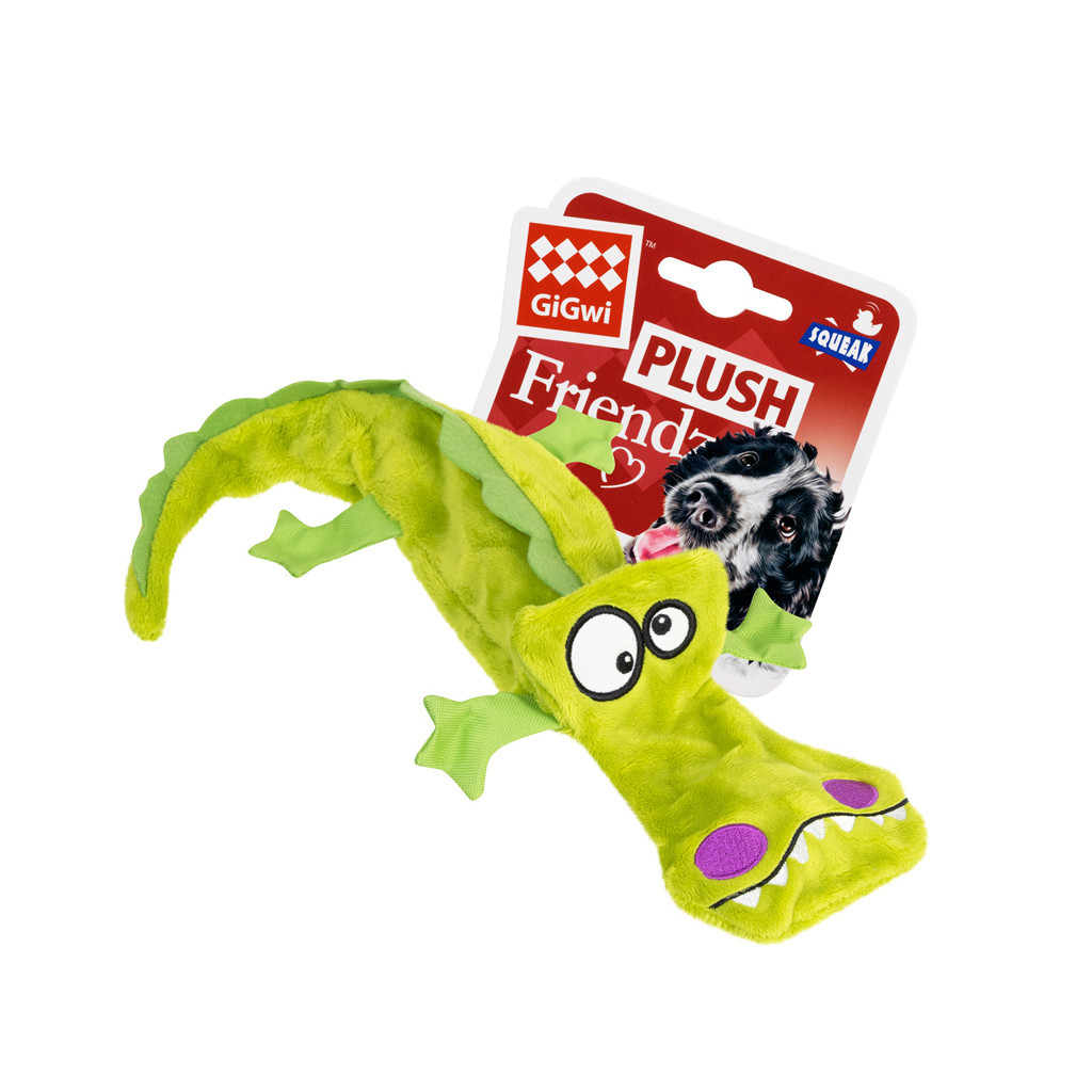 Іграшка для собак GiGwi Plush Крокодил з 4-ма пищалками 38 см (75021) - зображення 2