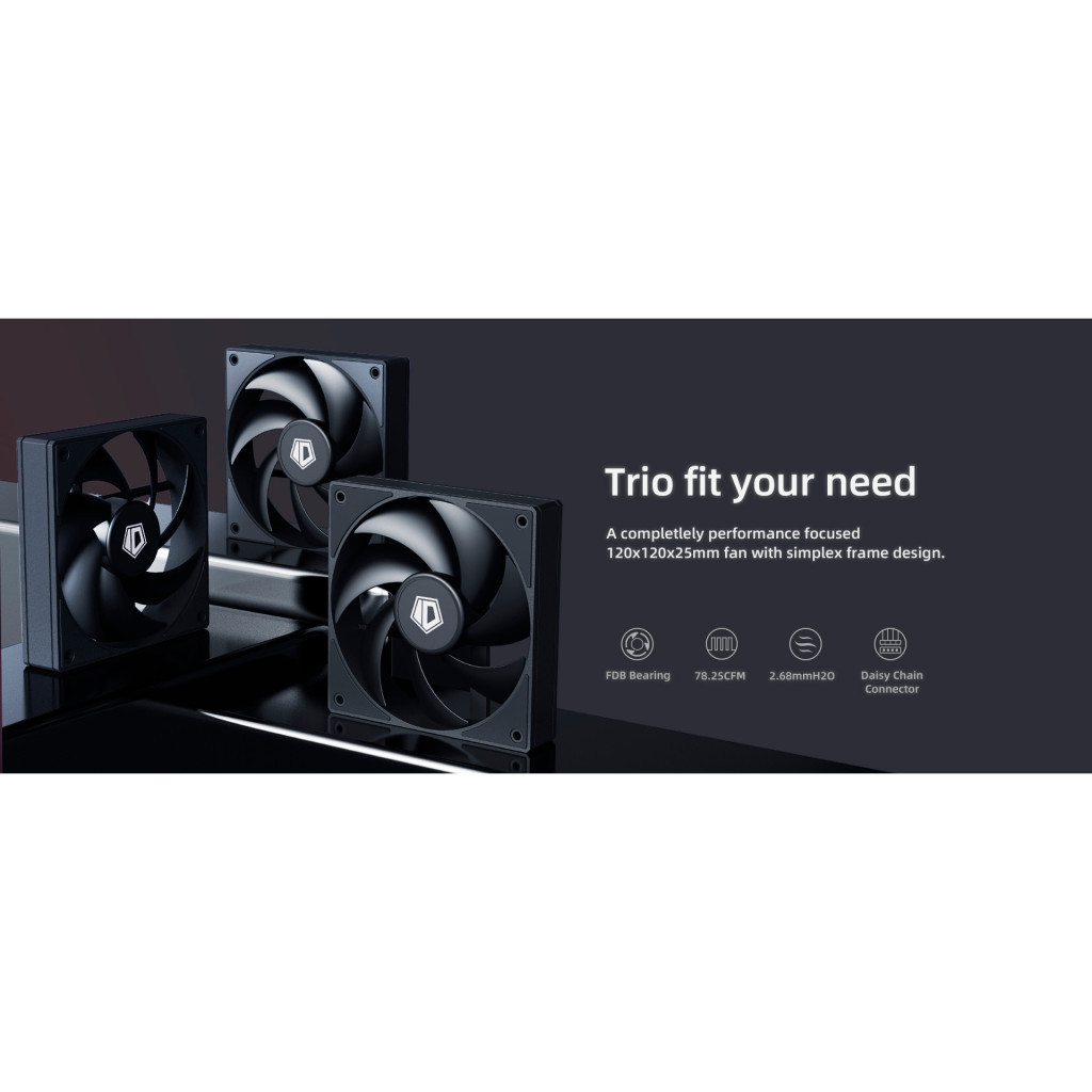 Кулер до корпусу ID-Cooling AF-125-K TRIO - зображення 8
