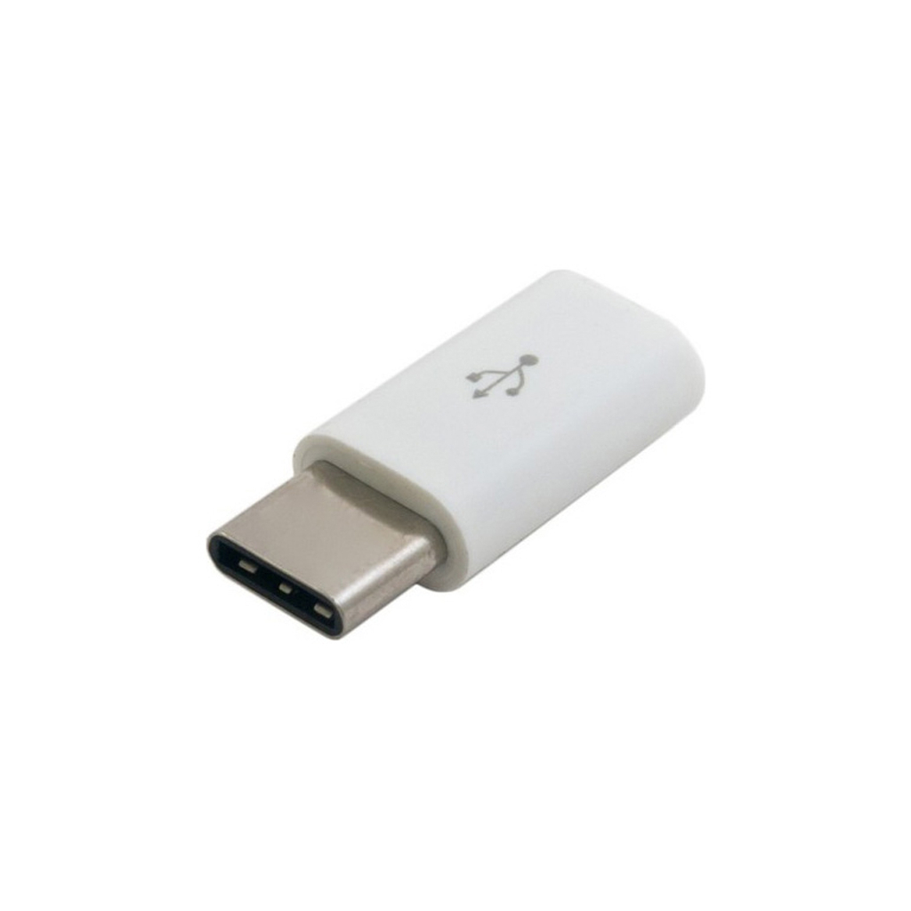Перехідник Lapara USB 3.1 Type-C male to Micro USB female OTG (LA-Type-C-MicroUSB-adaptor white) - зображення 1