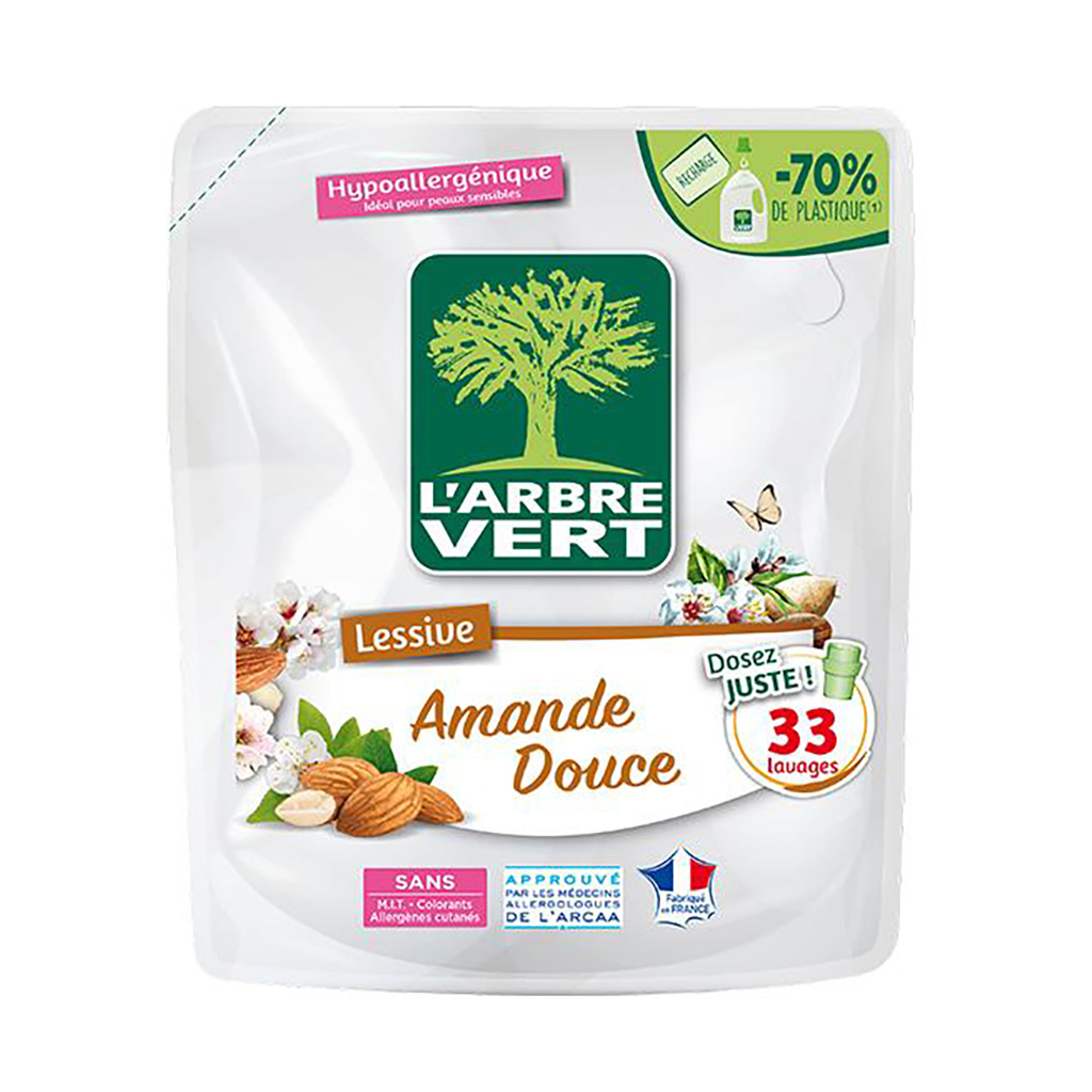 Гель для прання L'Arbre Vert Солодкий мигдаль запасний блок 1.5 л (3450601039638) - зображення 1