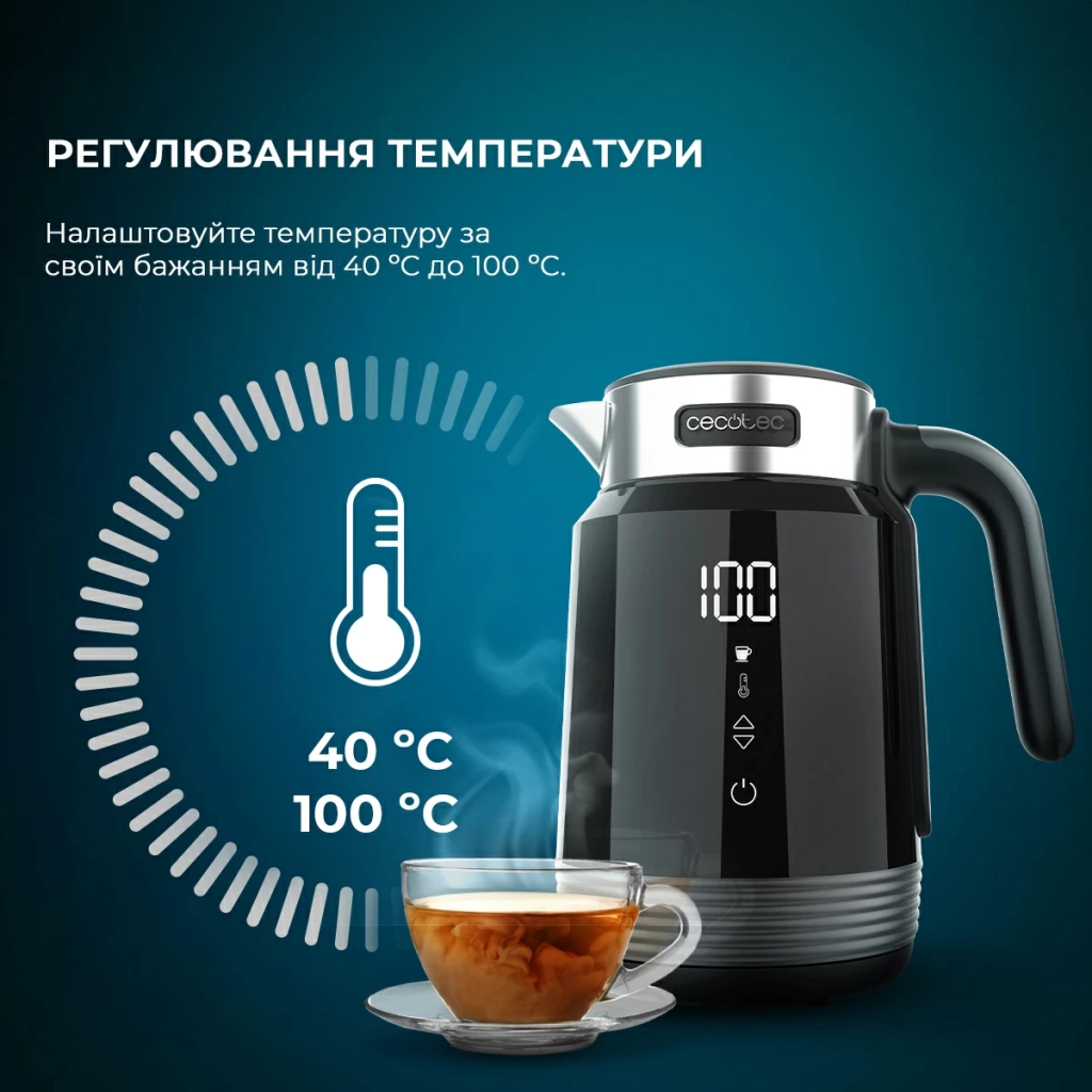 Електрочайник Cecotec ThermoSense 600 Touch Black (CCTC-01748) - зображення 6