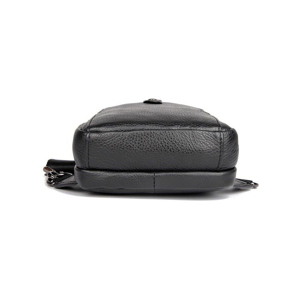 Сумка Vintage Шкіряна в зернистій шкірі через плече Чорна (14950) - зображення 4