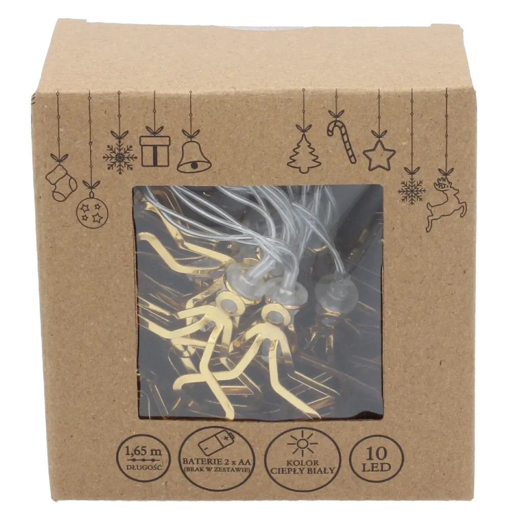 Гірлянда Chomik Зірки 3D 1.65 м 10 LED Теплий білий (5900779854109) - зображення 5