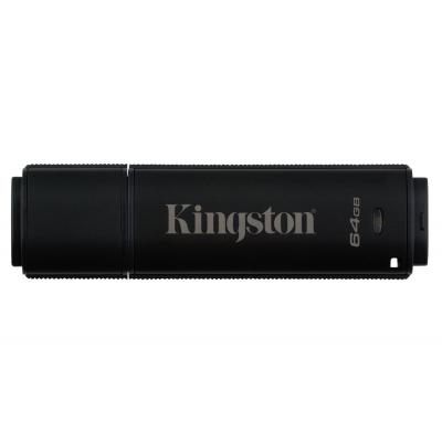 USB флеш накопичувач Kingston 64GB DataTraveler 4000 G2 Metal Black USB 3.0 (DT4000G2/64GB) - зображення 1