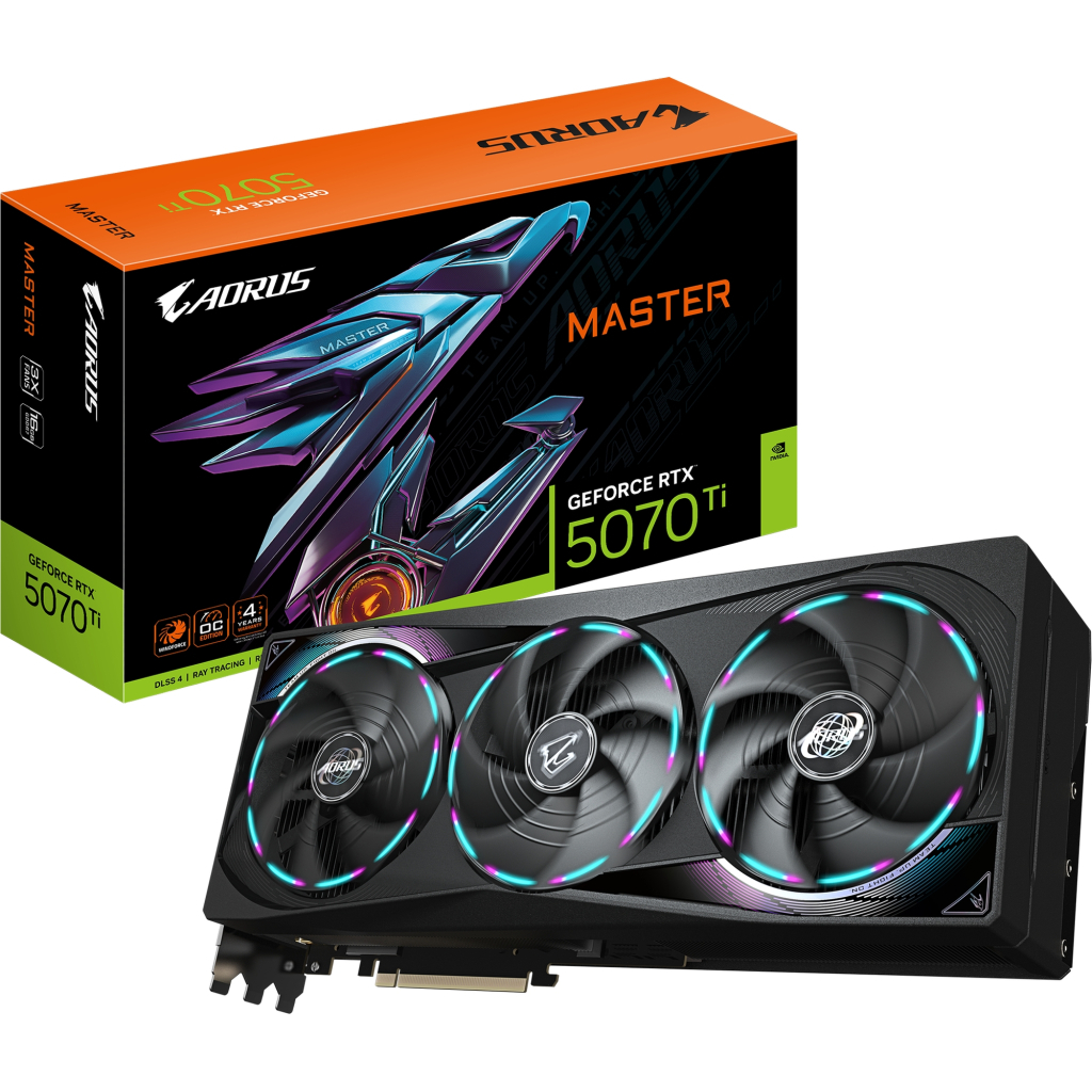 Відеокарта GIGABYTE GeForce RTX5070 Ti 16GB AORUS MASTER (GV-N507TAORUS M-16GD) - зображення 10