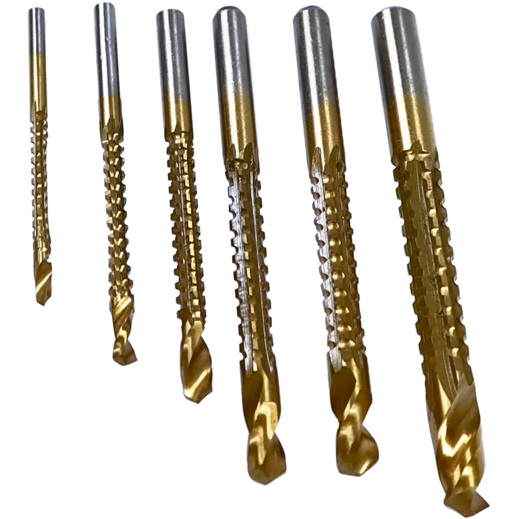 Набір свердл S&R Meister свердел-фрез 6 шт.:3, 4, 5, 6, 6.5, 8 мм дер./мет./пластик (216816000) - зображення 2