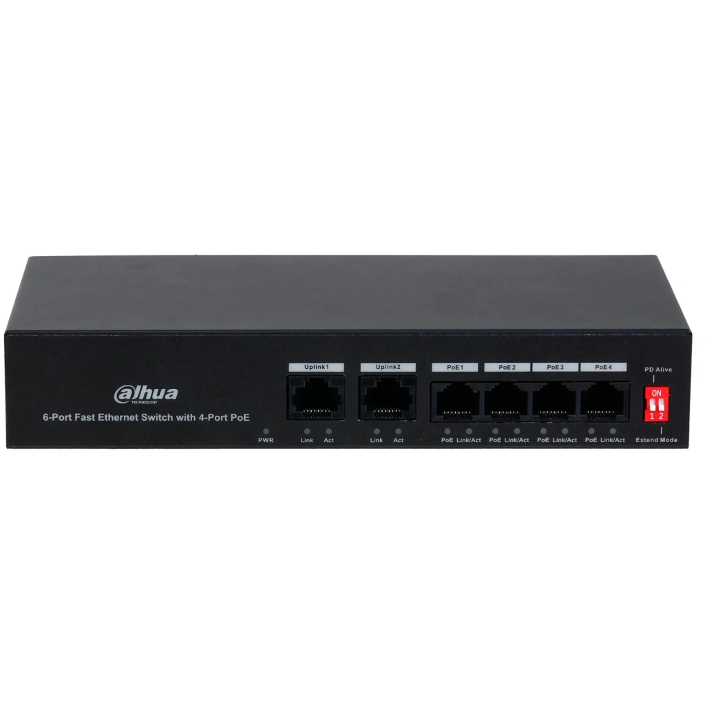 Комутатор мережевий Dahua DH-PFS3006-4ET-36 - зображення 2
