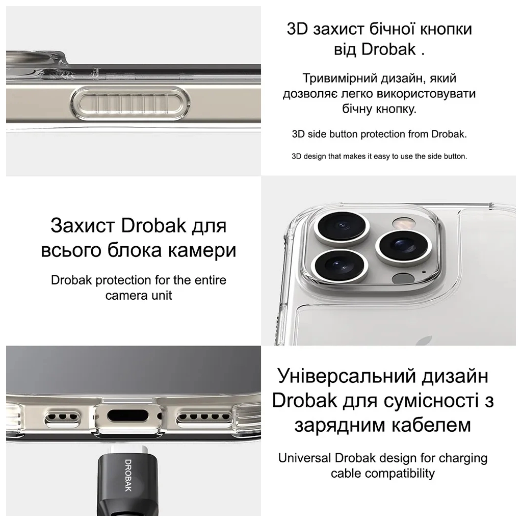 Чохол до мобільного телефона Drobak Acrylic Case with Airbag для Apple iPhone 14 (949401) - зображення 6