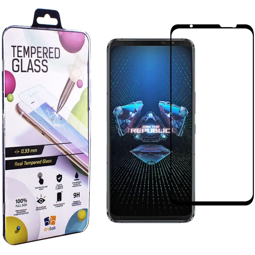 Скло захисне Drobak Asus ROG Phone 5 (Black) (474756) (474756) - зображення 1