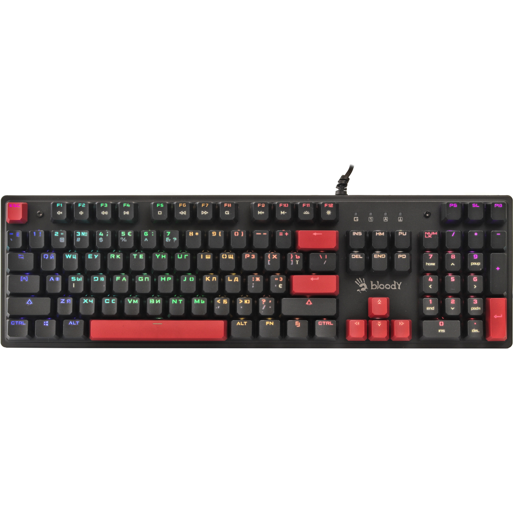 Клавіатура A4Tech Bloody S510N BLMS USB Fire Black - зображення 1
