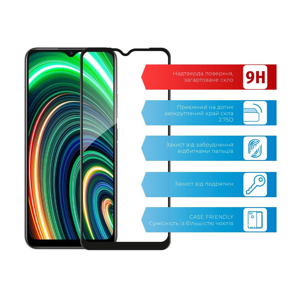 Скло захисне ACCLAB Full Glue Realme C25Y (1283126542350) - зображення 2