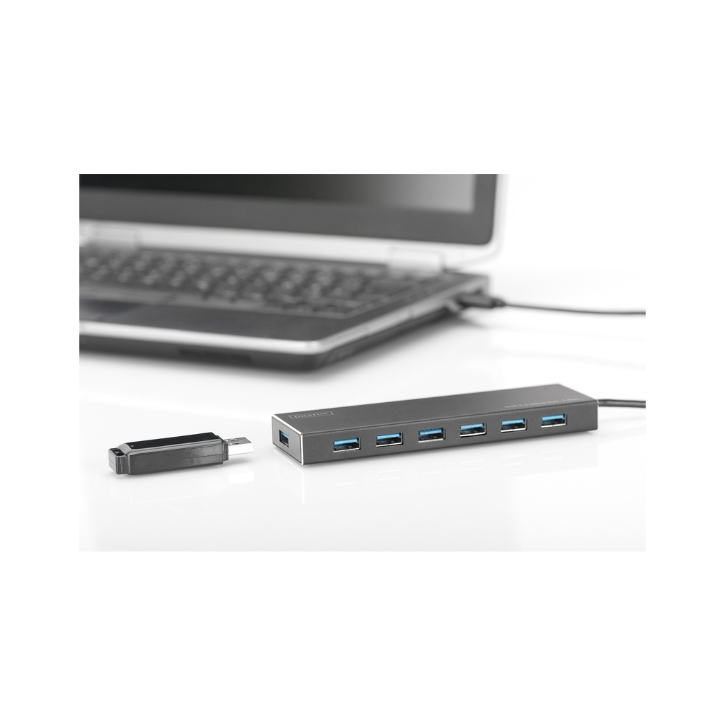 Концентратор Digitus USB 3.0 Hub, 7 Port (DA-70241-1) - зображення 7