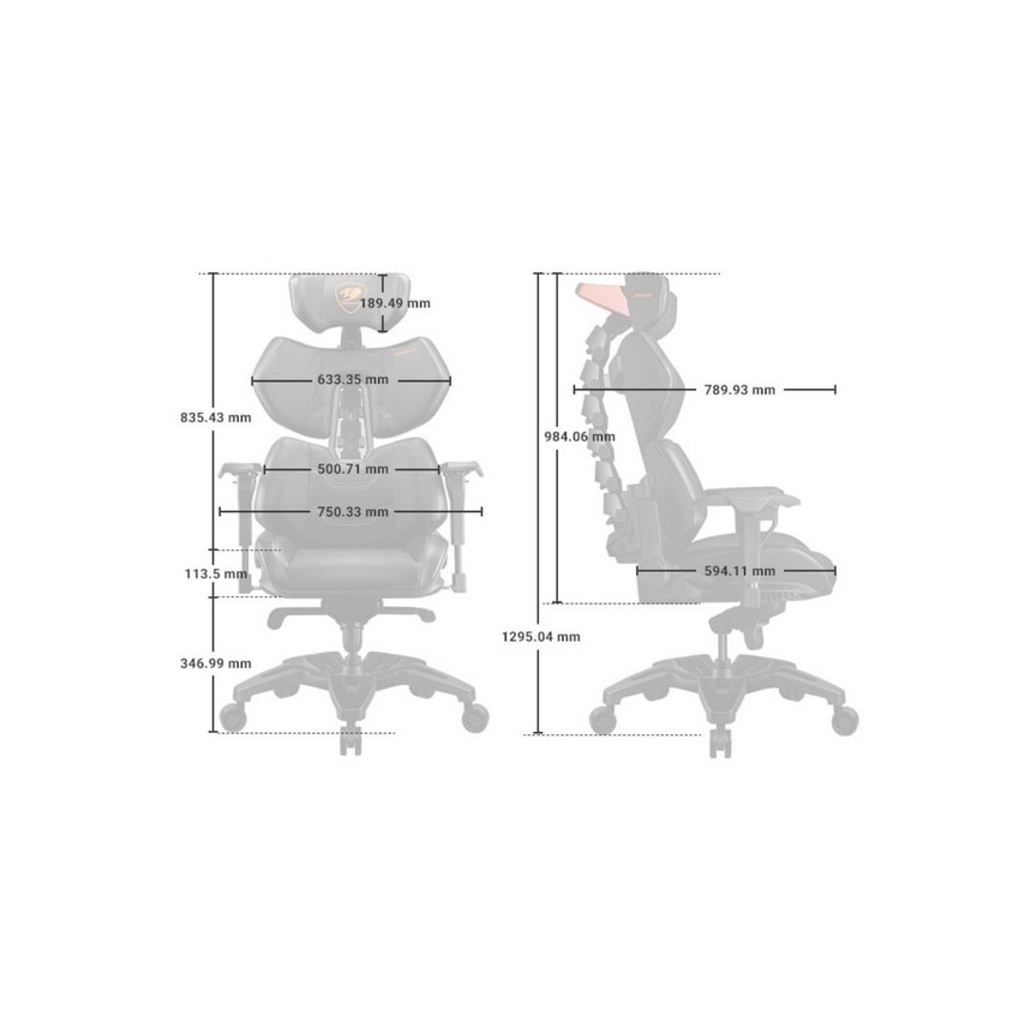 Крісло ігрове Cougar Terminator Elite Black (TERMINATOR ELITE) - зображення 9