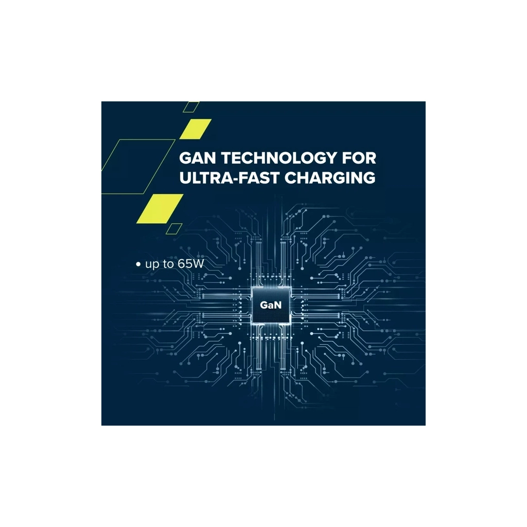 Зарядний пристрій Canyon 1xUSB-C PD65W + 1xUSB QC3.0 + cable USB-C to USB-C black (CNS-CURC65ACB) - изображение 9