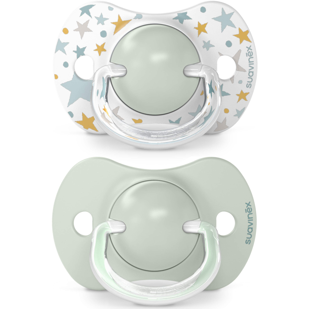 Пустушка Suavinex Dreams фізіологічна 2 шт, 6-18 місяців, зелена (308275) - зображення 1
