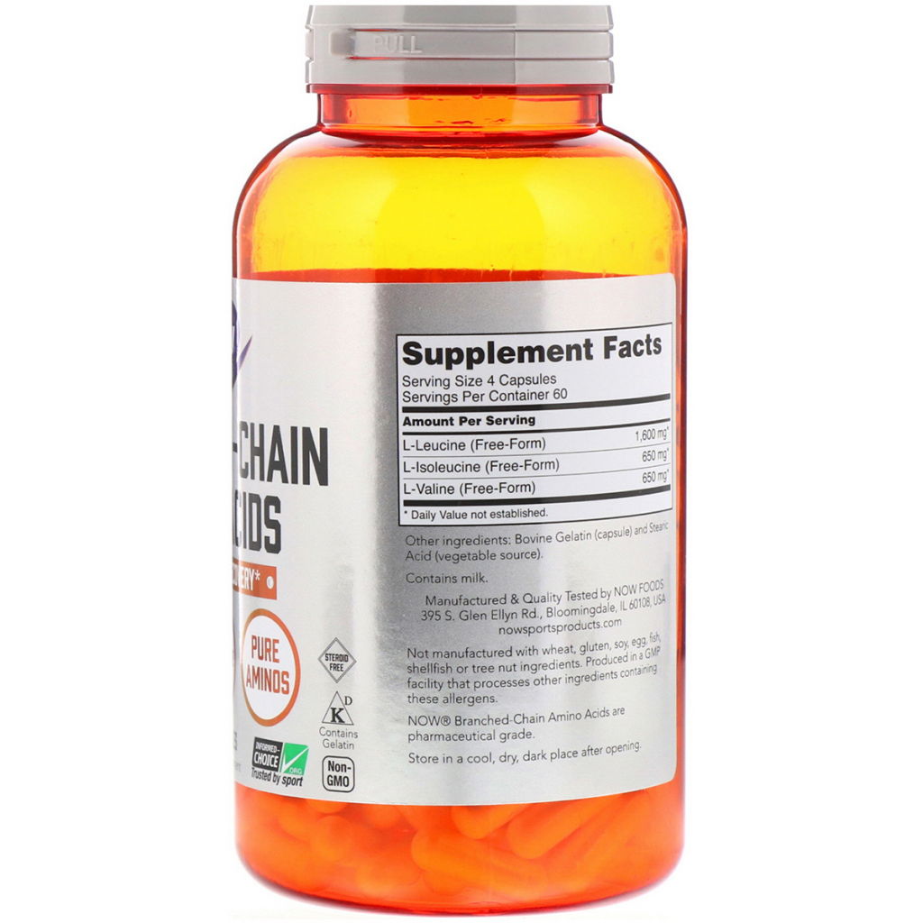 Амінокислота Now Foods Комплекс амінокислот з розгалуженими ланцюгами, Branched Cha (NOW-00054) - зображення 2