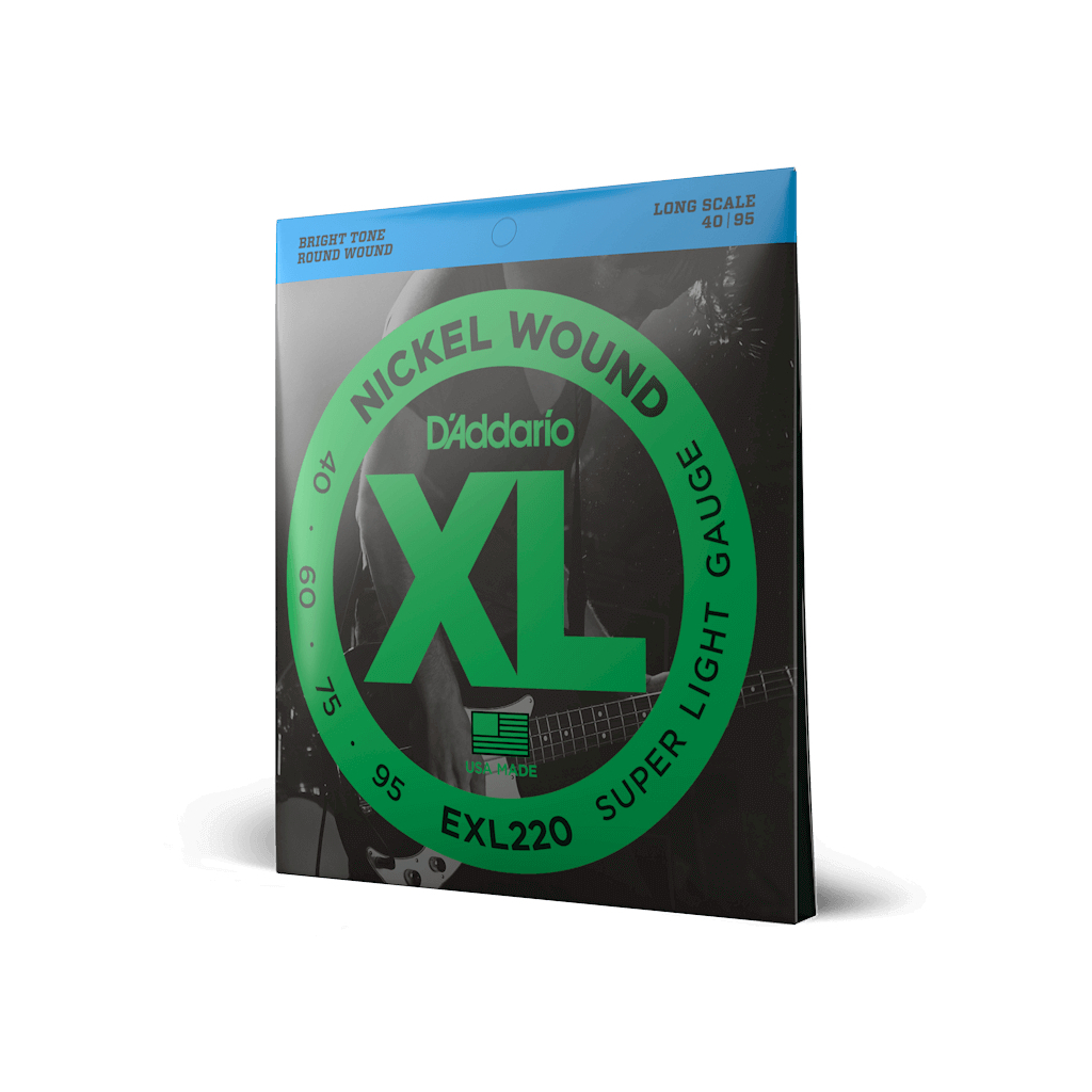Струни для гітари D'Addario XL Nickel Wound Bass Super Light (40-95) (EXL220) - зображення 2